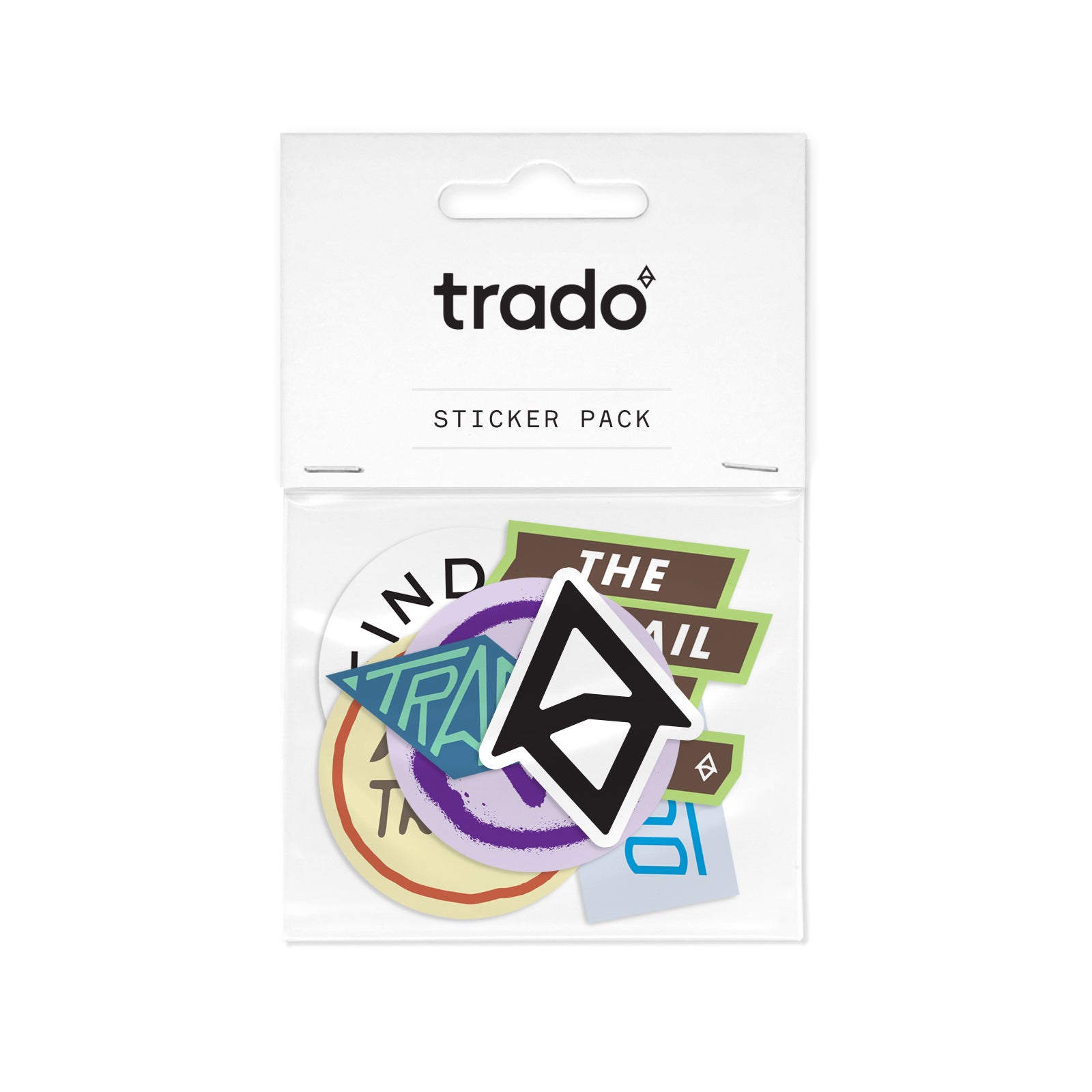 Trado sticker pack with various stickers on a white background