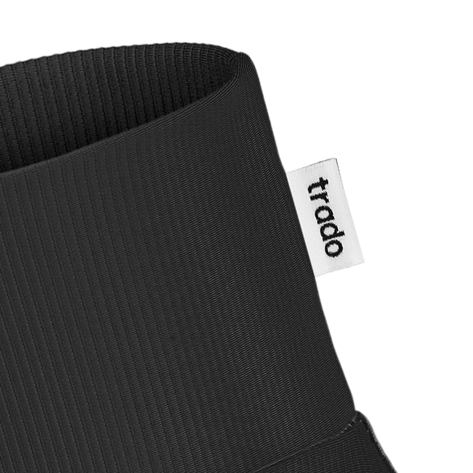 trado label on the trado trail gaiter black