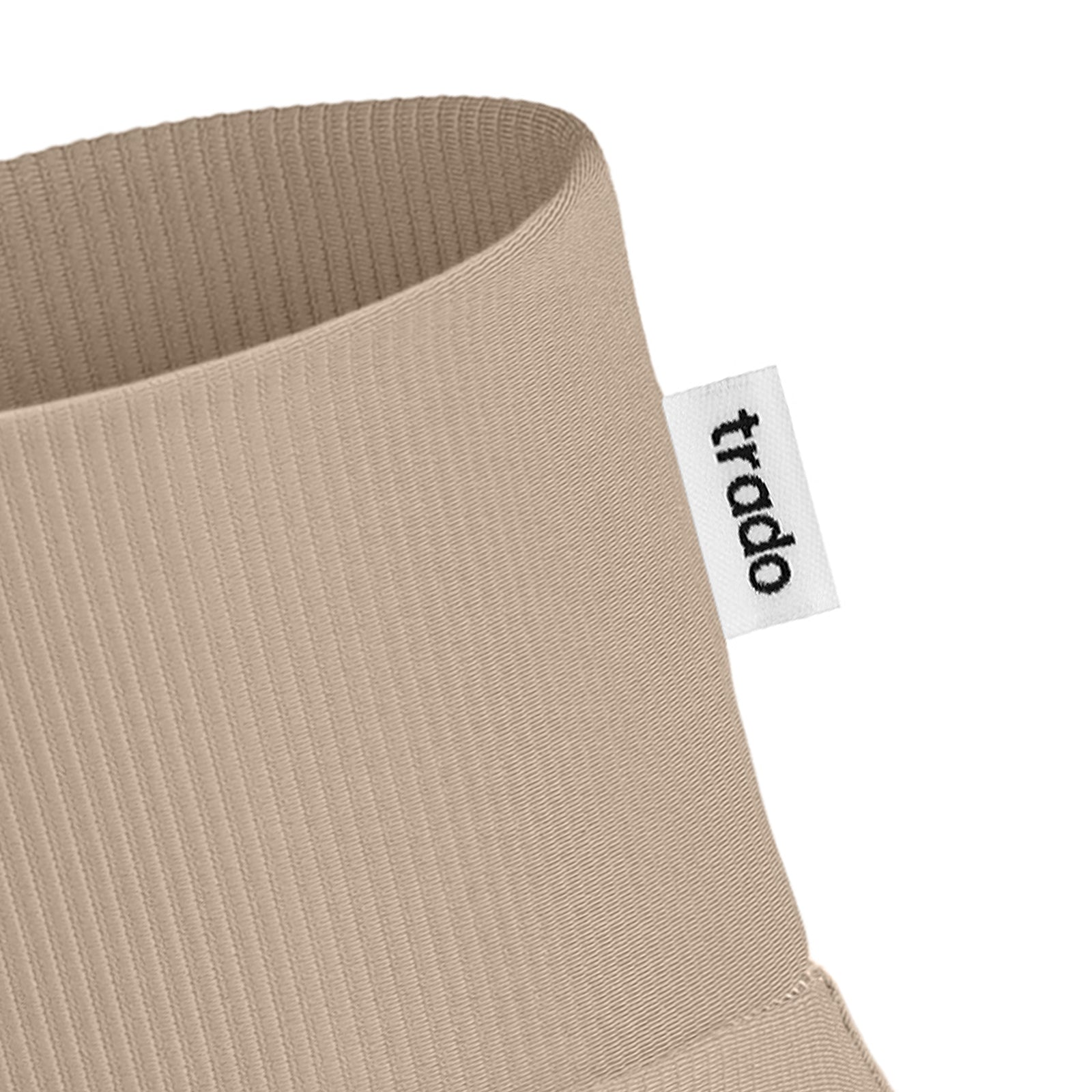 trado label on the trado trail gaiter tan