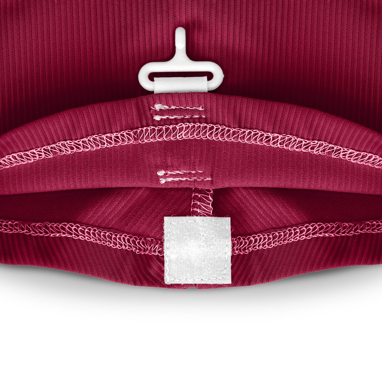 dark red hook and loop on trado trail gaiter